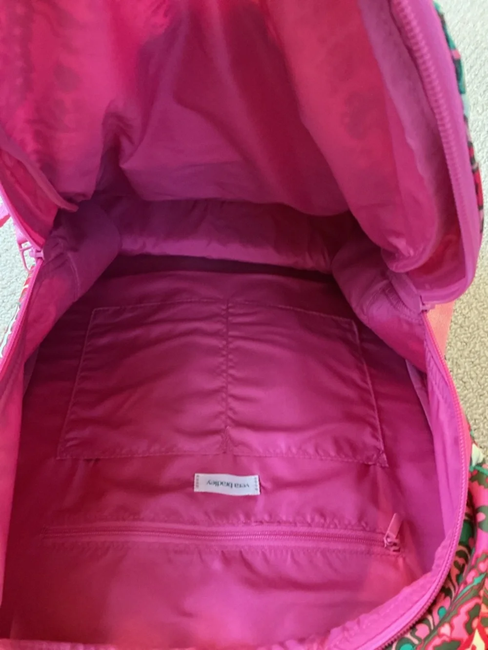NWT Vera Bradley Capri Pink Paisley Print Essential Large Backpack